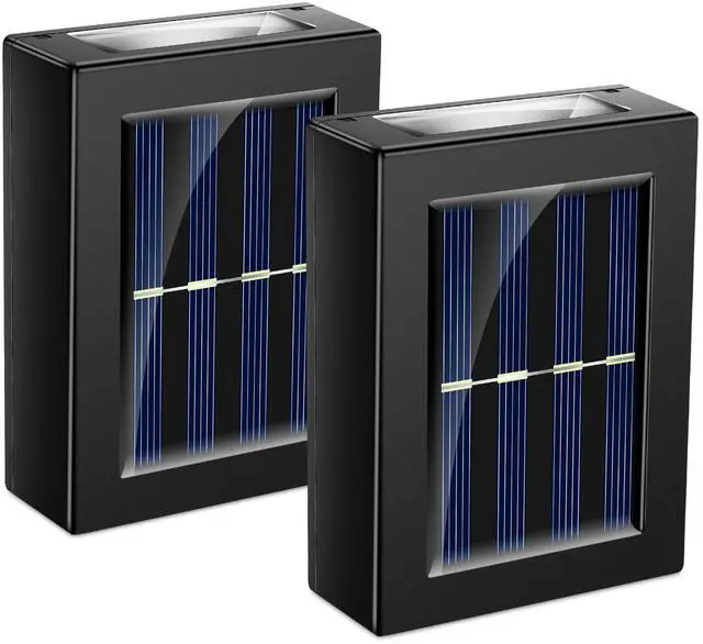 Main image of Fresh Fab Finds 2Pcs Solar Deck Lights Waterproof Stair Fence Lamps White LED - White - One size