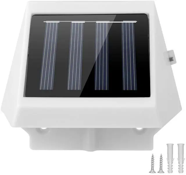 Main image of Fresh Fab Finds Solar Stair Lights Dusk to Dawn Waterproof Garden Fence Lamps - White - One size