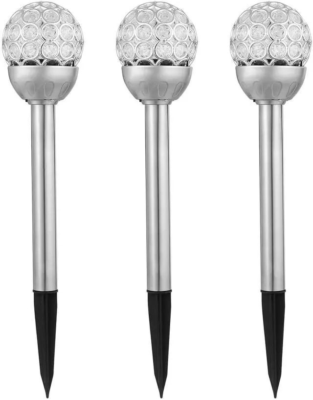 Main image of Fresh Fab Finds Solarek 3Pcs RGB Solar Ball Garden Lights IP44 Waterproof Outdoor Decor - Gray - One size