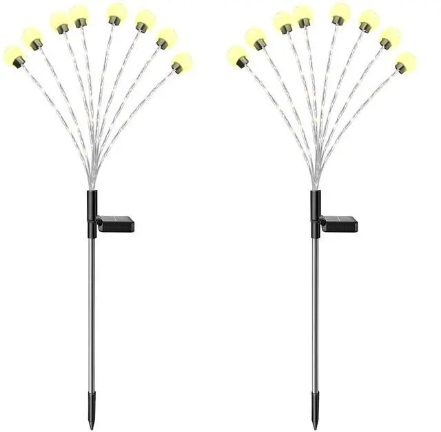 Main image of Fresh Fab Finds 2Pcs Solar Firefly Stake Lights IP65 Waterproof Decorative Lamps - Warm White - One size