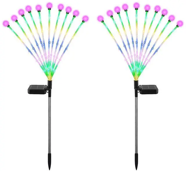 Main image of Fresh Fab Finds 2Pcs Solar Firefly Stake Lights IP65 Waterproof Decorative Lamps - Black - One size