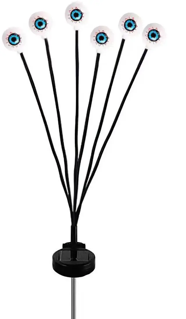 Main image of Fresh Fab Finds 2Pcs Solar Halloween Eyeball Lights Waterproof Yard Path Lamps - Purple - One size