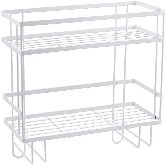 Main image of Fresh Fab Finds 2-Tier Toilet Storage Rack Organizer Space Saver No Drilling - Silver - One size
