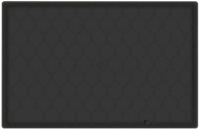 Main image of Fresh Fab Finds Silicone Sink Cabinet Mat 34x22" w/ Drain Hole Holds 3 Gallons - Black - One size