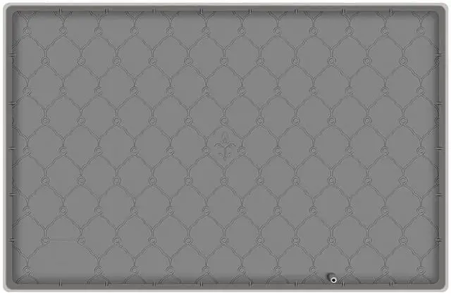 Main image of Fresh Fab Finds Silicone Sink Cabinet Mat 34x22" w/ Drain Hole Holds 3 Gallons - Gray - One size