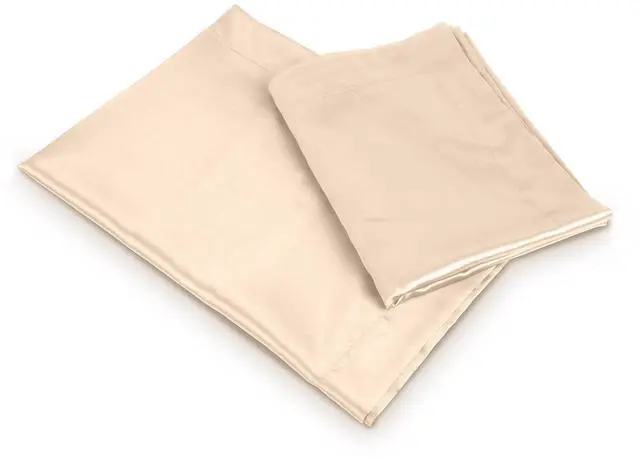 Main image of Fresh Fab Finds Luxury Silky Satin Pillowcase Set for King Pillows - Ivory - One size