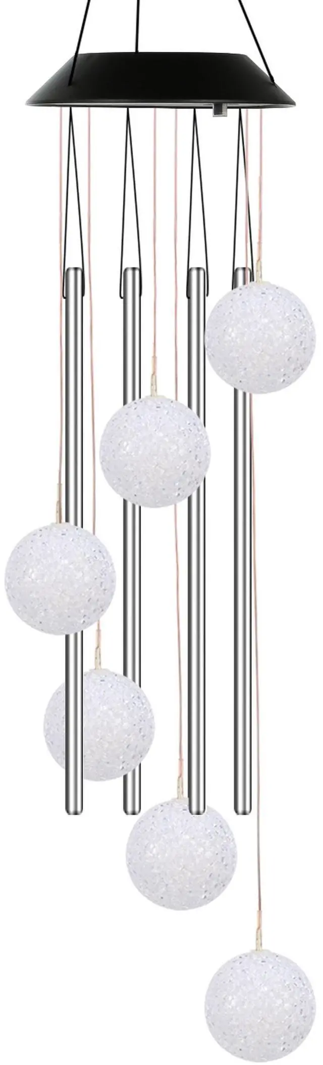 Main image of Fresh Fab Finds Solar Wind Chime Lights 7 Color Changing Hanging Decorative Lamp IP55 - Gray - One size