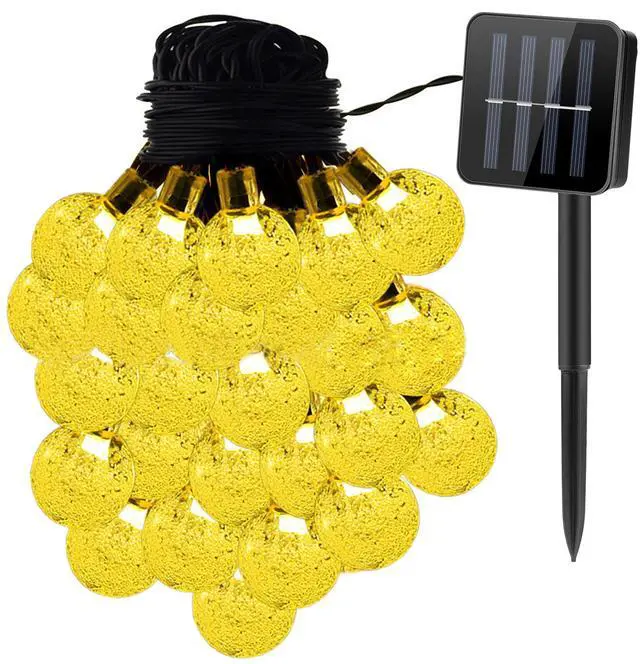 Main image of Fresh Fab Finds Globe Solar String Lights 30 LED Balls w/ 8 Modes IP65 Stake Lamp - Black - One size