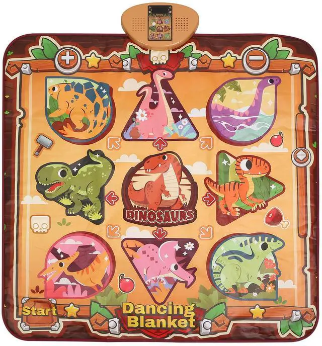 Main image of Fresh Fab Finds Dinosaur Dance Mat for Kids with 7 Modes, Music & Volume Control, Ages 36 - Dinosaur - One Size