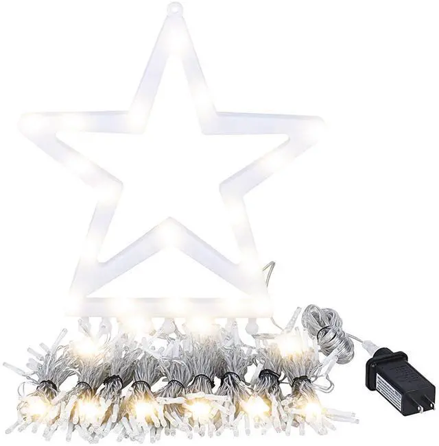 Main image of Fresh Fab Finds Christmas Hanging Waterfall String Light with Star Topper Timer IP65 Waterproof - Multi - One size