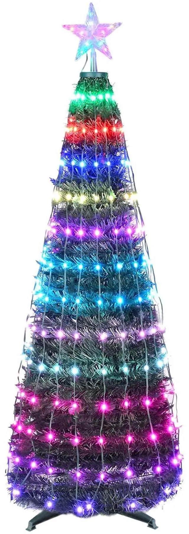 Main image of Fresh Fab Finds 4.9FT 166 LED Collapsible Christmas Tree Light App Control Waterproof Multi-Mode - Multi - 1.5m