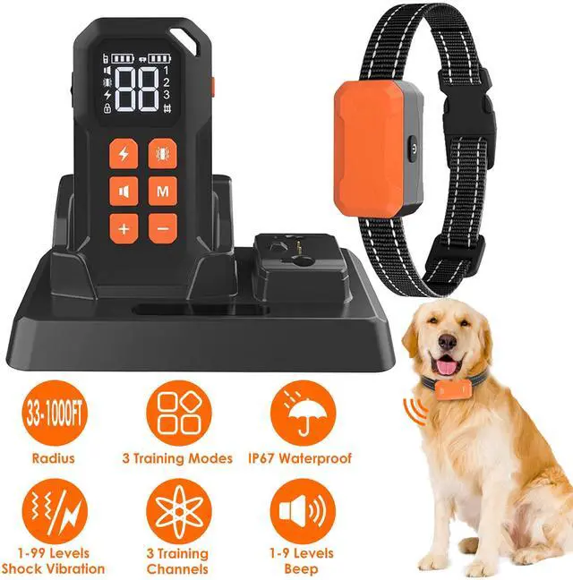 Main image of Fresh Fab Finds 2-in-1 Dog Fence w/ 1 Collar, Waterproof, Rechargeable - Orange - 1 collar