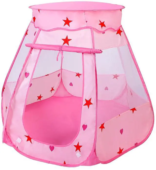 Main image of Fresh Fab Finds Pop-Up Castle Game Tent for Boys & Girls Birthday Gift - Pink - One size