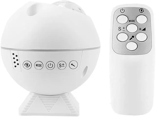 Main image of Fresh Fab Finds LED Star Projector Galaxy Night Light w/ Remote Moon Nebula - White - One size