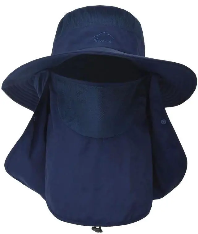 Main image of Fresh Fab Finds Fishing Bucket Hat w/ Removable Neck & Face Cover - Blue - One size