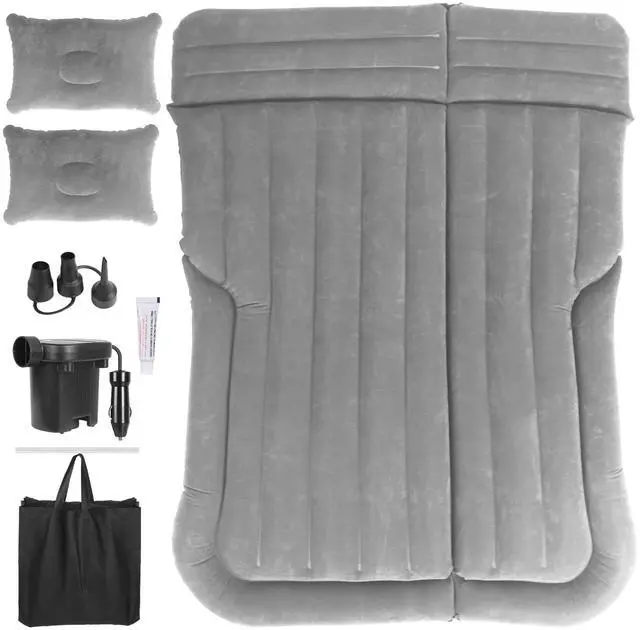 Main image of Fresh Fab Finds Inflatable SUV Air Mattress w/ Pillow, Pump, Bag for Travel & Camping - Grey - One size