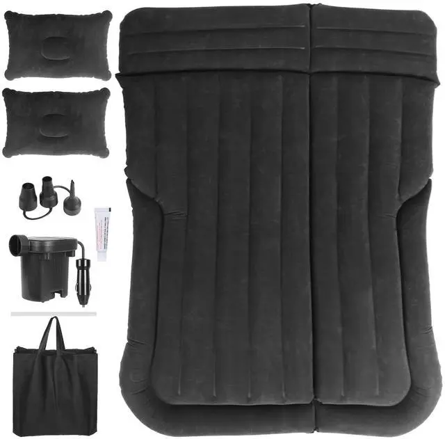 Main image of Fresh Fab Finds Inflatable SUV Air Mattress w/ Pillow, Pump, Bag for Travel & Camping - Black - One size