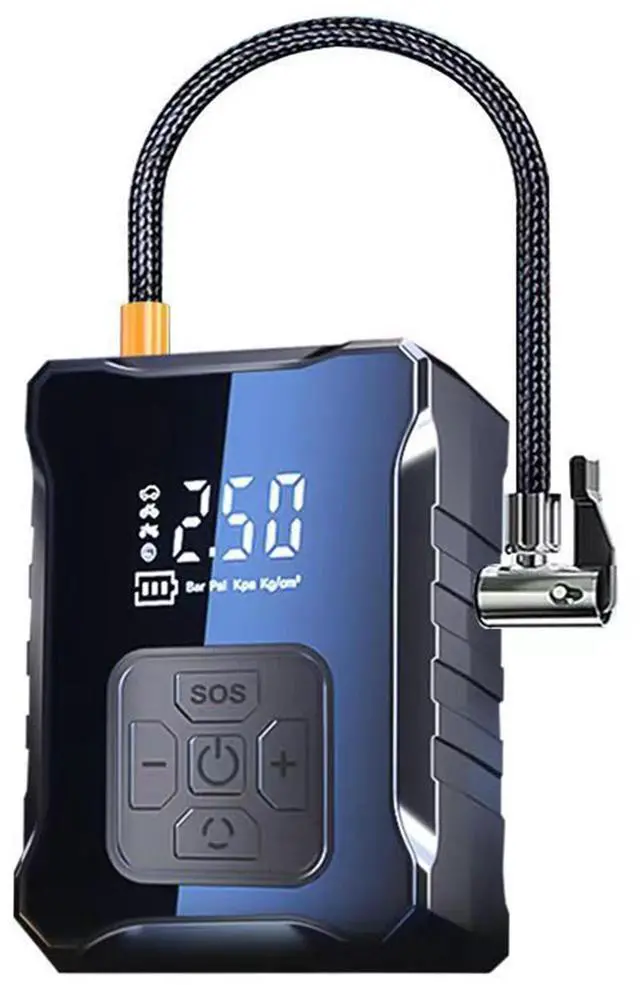 Main image of Fresh Fab Finds 150PSI Cordless Tire Inflator w/ Car Charger, LED Light & Power Bank - Black - One size