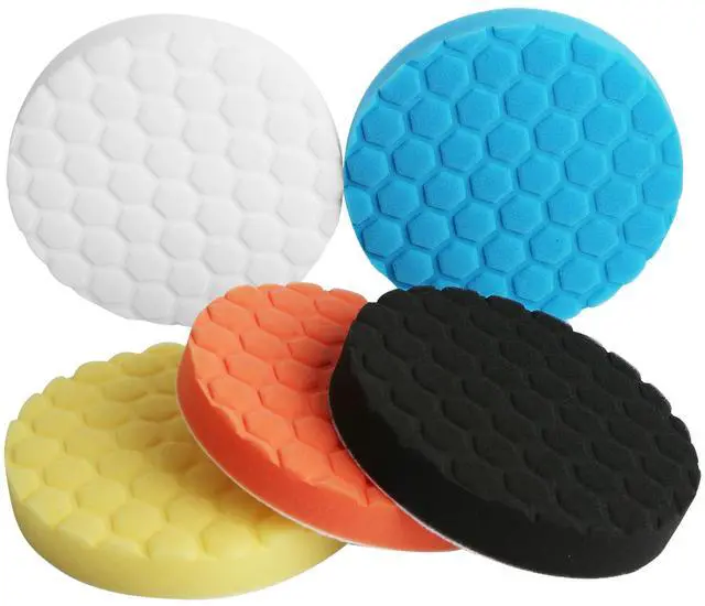 Main image of Fresh Fab Finds 5Pcs Car Polishing Sponge Pads 6"/7" Buffing & Waxing Pad Kit for Polisher - Multi - One size