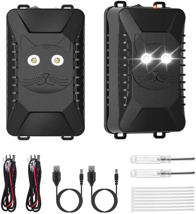 Main image of Fresh Fab Finds 2-Pack Under Hood Ultrasonic Rodent Repellers for Car, Home, Garage - Black - One size