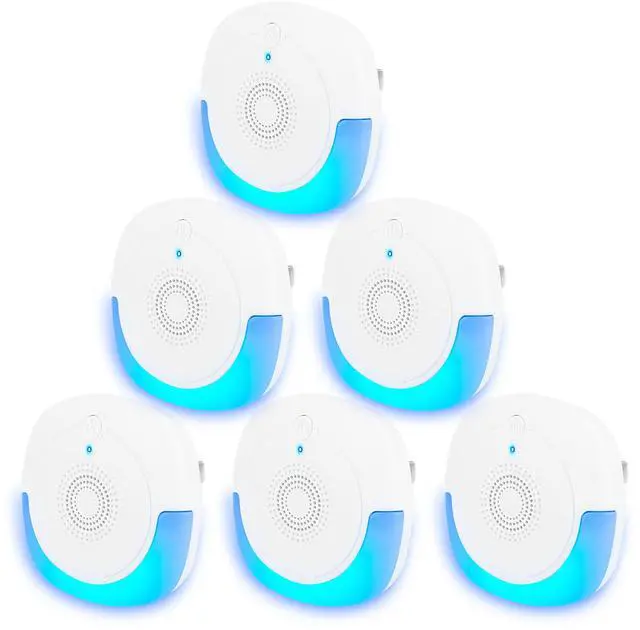 Main image of Fresh Fab Finds 6-Pack Ultrasonic Pest Repellers Plug-In Mouse & Bug Deterrent for Indoor Use - White - One size