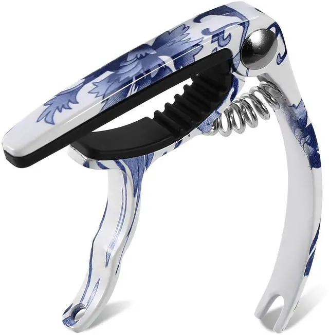 Main image of Fresh Fab Finds 3-in-1 Universal Guitar Capo Zinc Alloy for Acoustic, Electric, Ukulele - Ceramic - One size