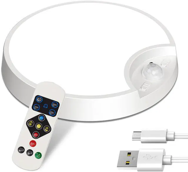 Main image of Fresh Fab Finds Rechargeable Motion Sensor LED Ceiling Light w/ Remote, 3 Modes, Timer, Dimmable - White - One size