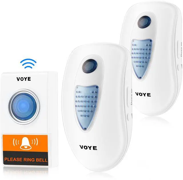 Main image of Fresh Fab Finds 1000FT Wireless Doorbell with 38 Chimes and Plug-In Receiver - White - One size