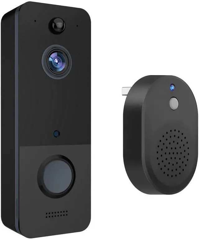 Main image of Fresh Fab Finds Wi-Fi Video Doorbell with Night Vision 2-Way Audio Intercom Battery Operated - Black - One size