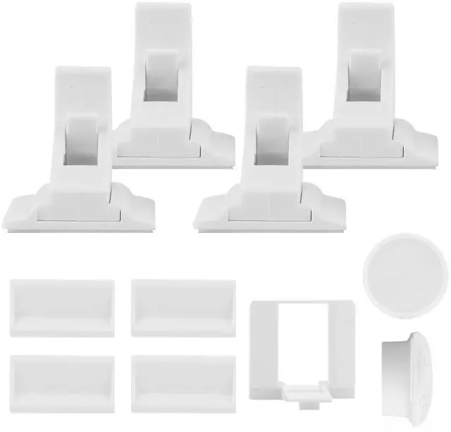 Main image of Fresh Fab Finds 4Pcs Magnetic Cabinet Locks Baby Safety Latches for Drawers & Cabinets - White - One size