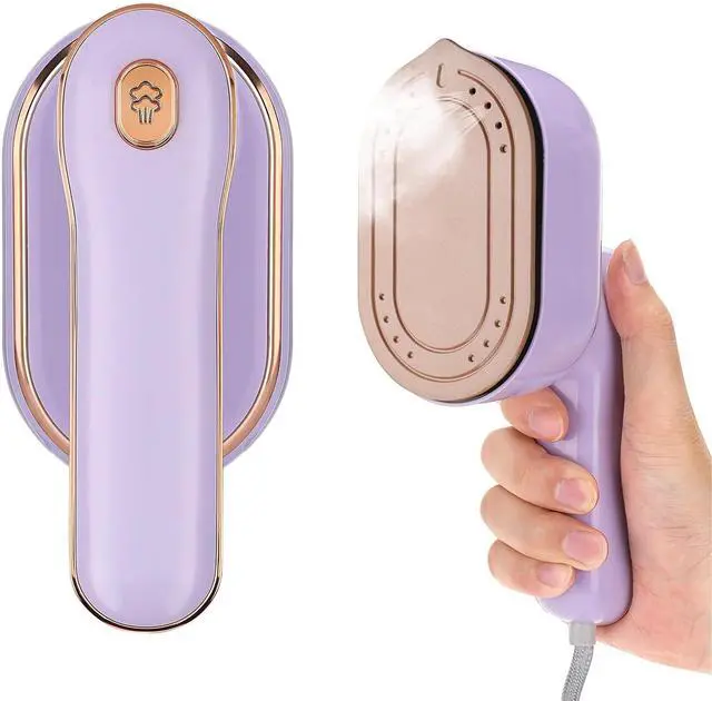 Main image of Fresh Fab Finds 1000W Handheld Steamer with 180° Handle 10S Fast Heating Flat/Hang Ironing - Purple - One size