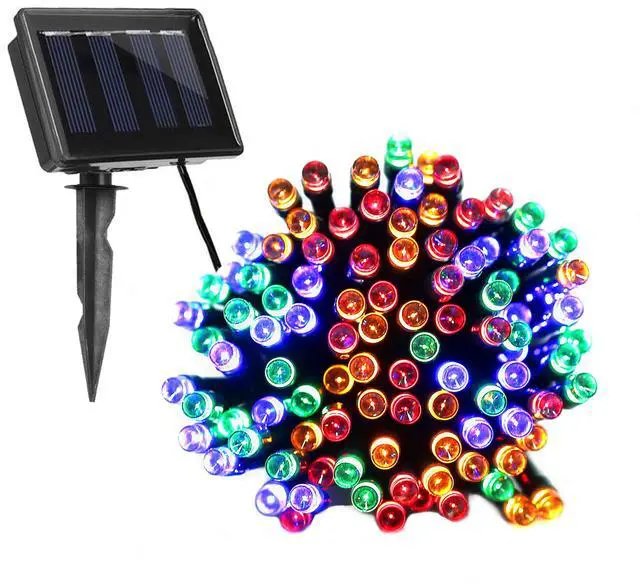 Main image of Fresh Fab Finds 12M 100LEDs Solar Fairy String Lights Multicolor Garden Xmas Decor - Multi - One size
