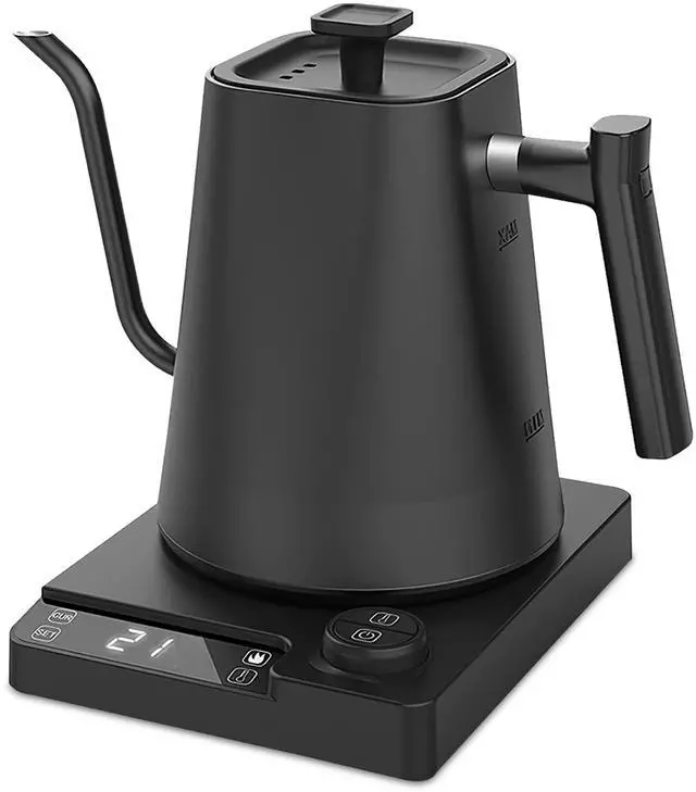 Main image of Fresh Fab Finds 1200W Electric Gooseneck Kettle w/ Temp Control, 24H Timer, Auto-Off, Fast Heating - Black - One size