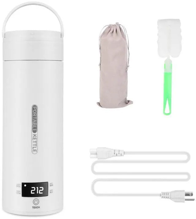 Main image of Fresh Fab Finds 17Oz Portable Travel Electric Kettle w/ 4 Temp Modes, Auto-Off, Stainless Steel - White - One size