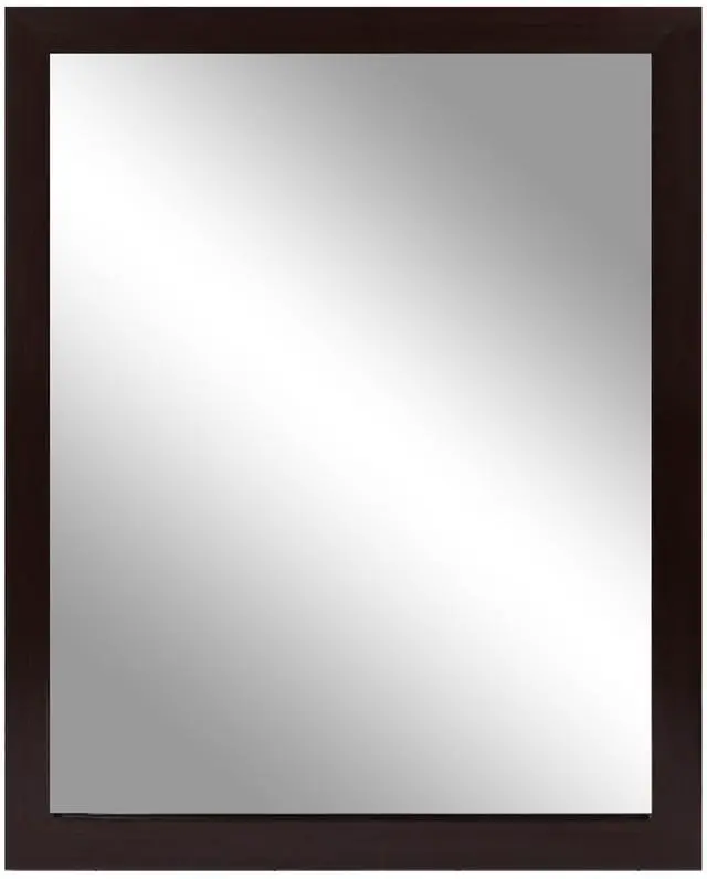 Main image of Fresh Fab Finds Wall Mount Mirror 11.8x15.7in Wood-Like Frame for Bathroom, Bedroom, Living Room - Black - 30 x 40cm