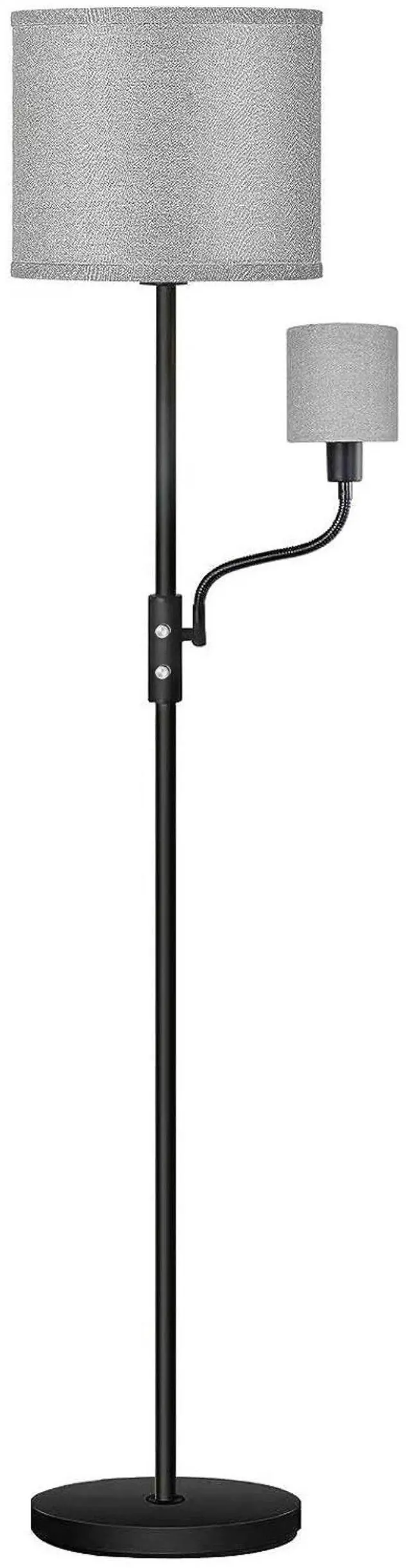 Main image of Fresh Fab Finds 67.32in Mother Daughter Floor Lamp w/ Linen Shade, 360° Reading Light, 3200K Brightness - Gray - One size