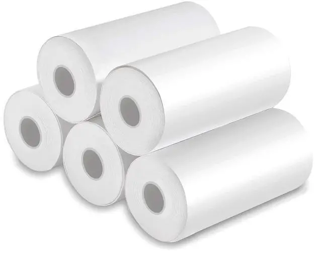 Main image of Fresh Fab Finds 5 Rolls Mini Thermal Printer Paper 57x25mm for Wireless Photo Printers - White - One size