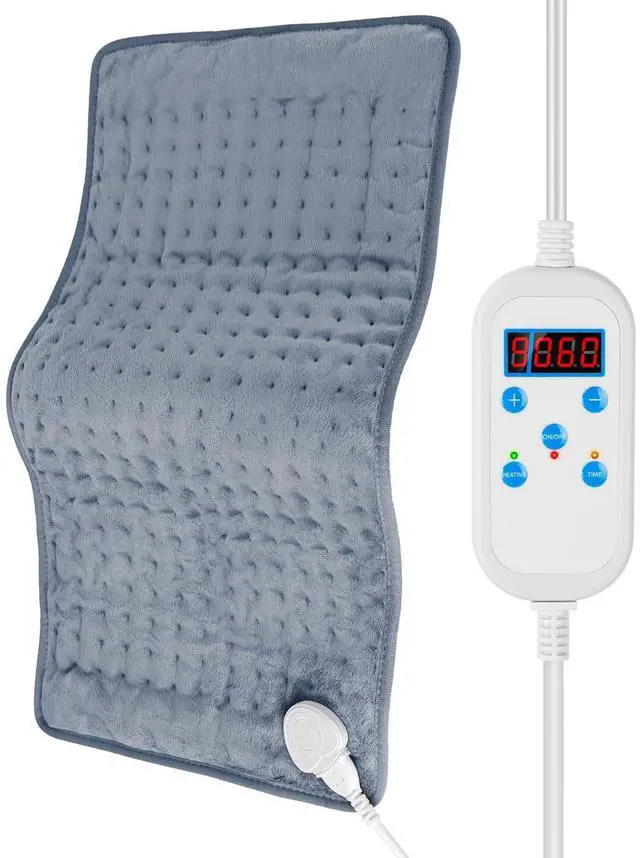 Main image of Fresh Fab Finds Electric Heating Pad 22.8x11.4" 9 Temp 4 Timer - Gray - One size