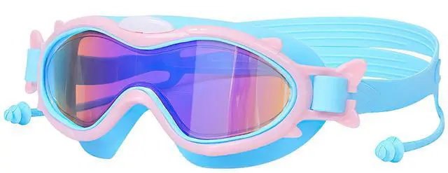 Main image of Fresh Fab Finds Kids Swim Goggles w/ Ear Plugs UV Anti-Fog - Pink - One size