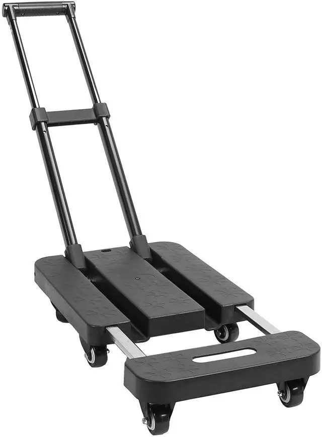 Main image of Fresh Fab Finds Folding Hand Truck 165LBS Dolly Cart w/ 6 Wheels - Black - One size