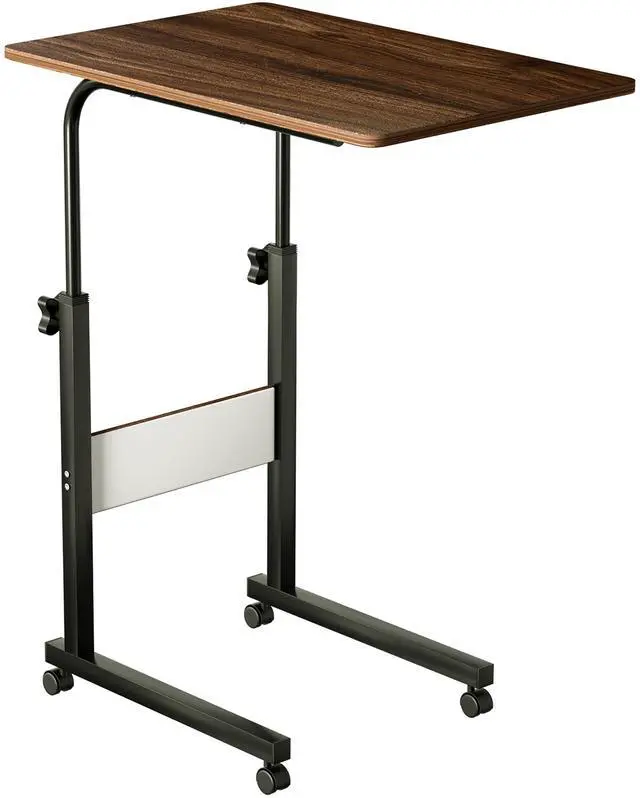 Main image of Fresh Fab Finds Slim C Side Table Laptop Snack Table for Couch - Brown - 60 x 40cm