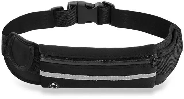 Main image of Fresh Fab Finds Waterproof Running Belt Pack w/ Adjustable Waist Pouch for Outdoor Fitness - Black - One size