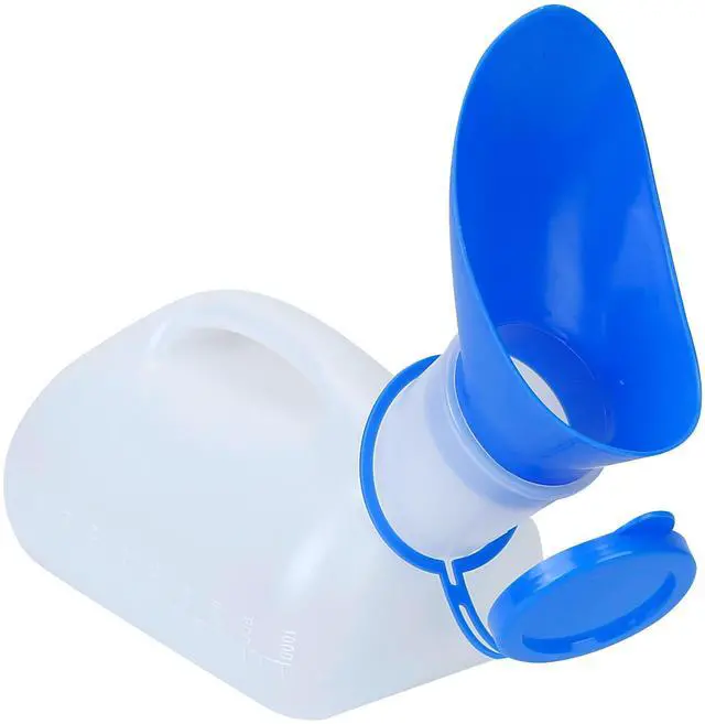 Main image of Fresh Fab Finds Unisex 1000ML Portable Urinal Bottle w/ Lid & Funnel for Travel, Camping, Hospital Use - Blue - One size