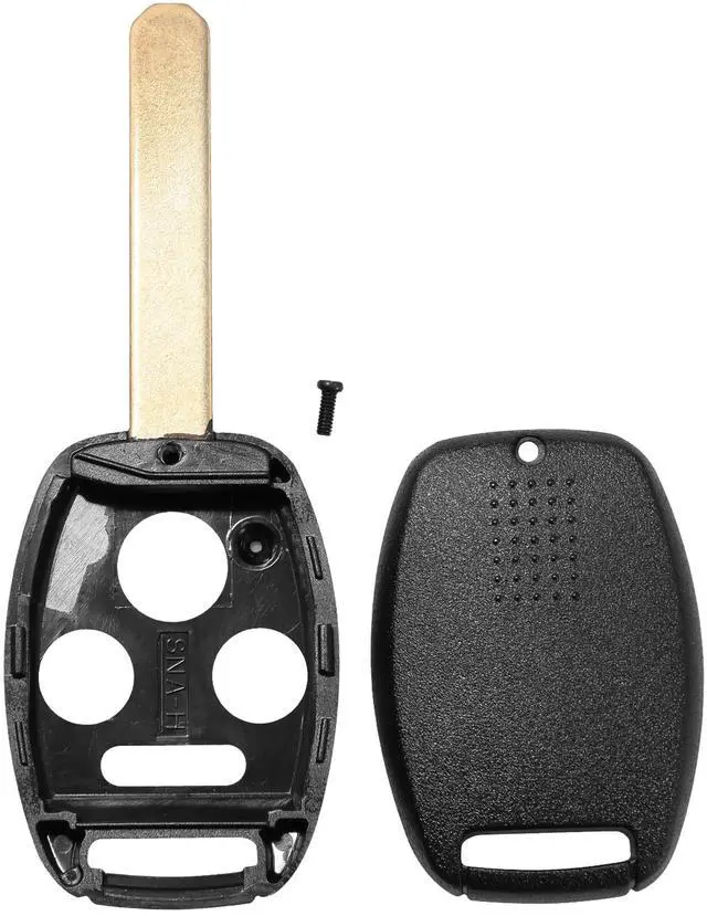 Main image of Fresh Fab Finds 2Pcs Key Fob Shell for Honda Accord 20082012 N5F-S0084A w/ Uncut Blade - Black One size