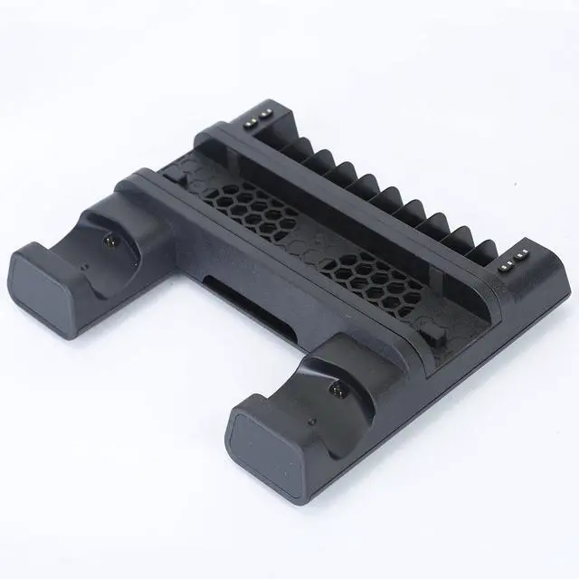 Main image of Fresh Fab Finds Cooling Station Vertical Stand Dual Controller Charger Dock for PS4/PS4 Slim/Pro w/ Fans LED 10 Game Slots - Black One size