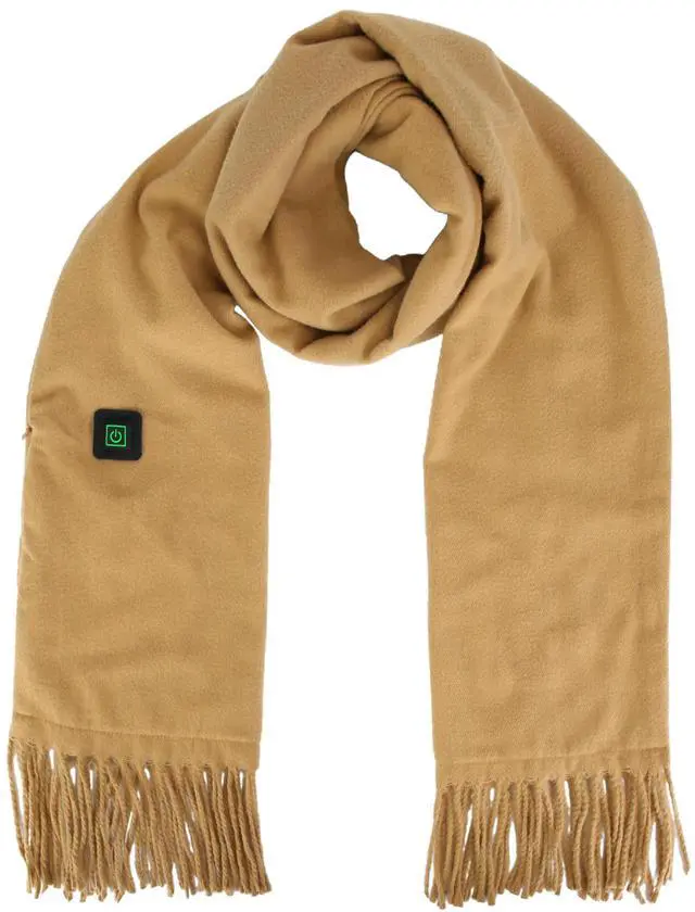 Main image of Fresh Fab Finds Electric Heated Winter Scarf USB Neck Wrap Shawl 3 Heating Modes Outdoor Cycling Skiing - Brown One size
