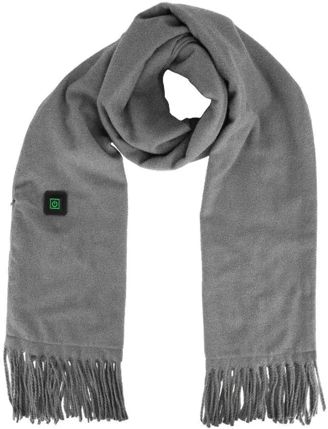 Main image of Fresh Fab Finds Electric Heated Winter Scarf USB Neck Wrap Shawl 3 Heating Modes Outdoor Cycling Skiing - Gray One size