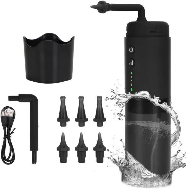 Main image of Fresh Fab Finds Ear Wax Water Flush Machine Electric Ear Washer Removal Kit 3 Modes 6 Tips USB Rechargeable - Black