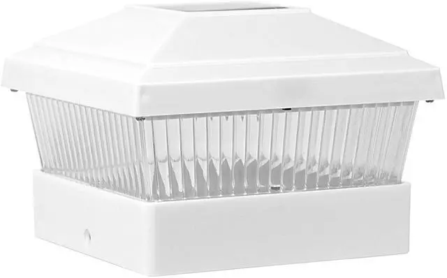 Main image of Fresh Fab Finds Solar Post Cap Light LED for 5x5 Wood Fence Deck Patio - White - One Size