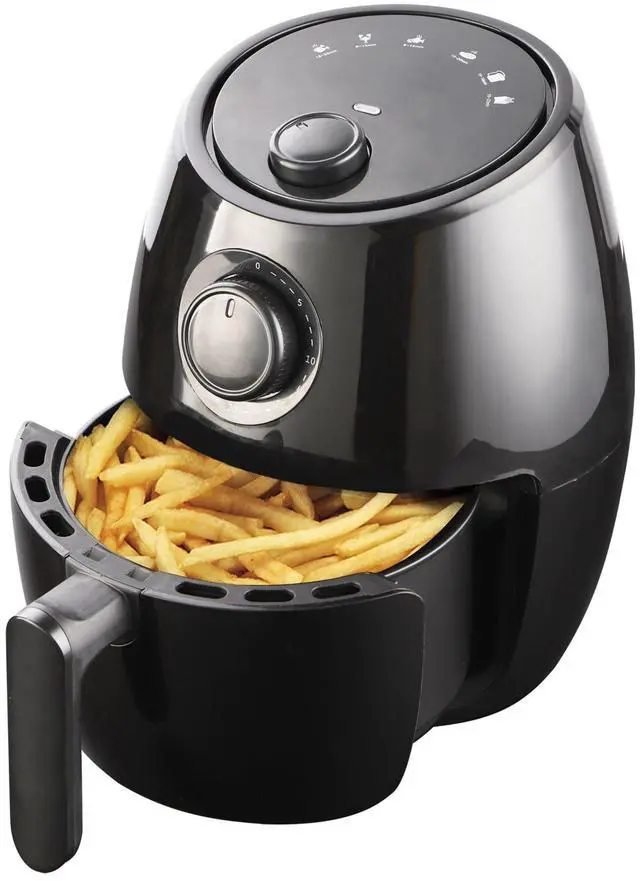 Main image of Supersonic National 2.1 Qt Mechanical Air Fryer with 6 Preset Cooking Functions - Black